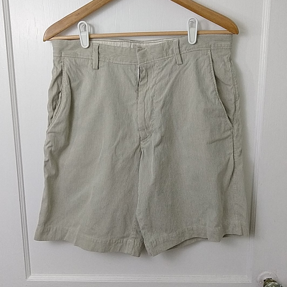 Banana Republic Blue and White Stripe Seersucker S